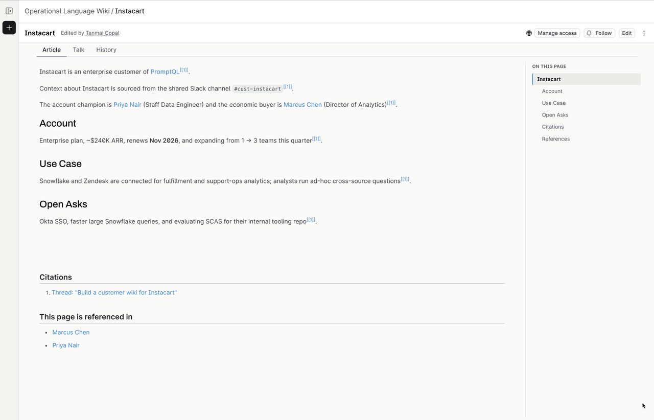 Instacart wiki page